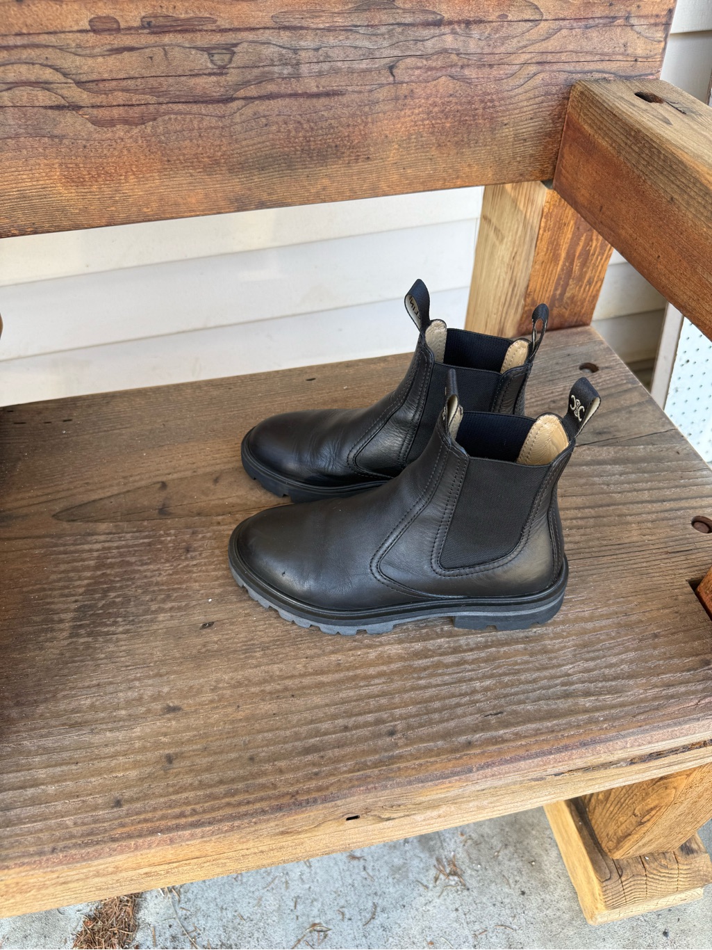 Celine Black Leather Chelsea Ankle Boots Sz 36.5